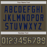 Custom Olive Camo-Navy Authentic Salute To Service Baseball Jersey