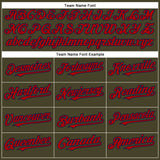 Custom Olive Red-Navy Authentic Salute To Service Baseball Jersey