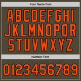 Custom Olive Orange-Black Authentic Throwback Salute To Service Basketball Jersey