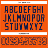 Custom Orange Orange-Navy Authentic Baseball Jersey