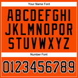 Custom Orange Black Pinstripe Black-White Authentic Baseball Jersey