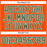 Custom Orange Kelly Green Pinstripe Kelly Green-White Authentic Baseball Jersey