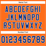Custom Orange Royal-White Mesh Authentic Football Jersey