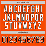 Custom Orange White Pinstripe Brown-White Authentic Baseball Jersey