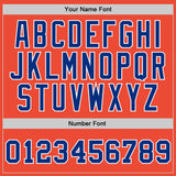 Custom Orange Royal-White Authentic Throwback Basketball Jersey