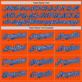 Custom Orange Royal-Black Authentic Baseball Jersey