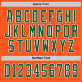 Custom Orange Kelly Green-White Hockey Jersey