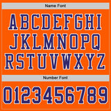 Custom Orange Purple-White Mesh Authentic Football Jersey