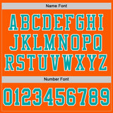 Custom Orange Aqua-White Mesh Authentic Football Jersey