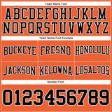 Custom Stitched Orange Black-White Football Pullover Sweatshirt Hoodie