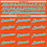 Custom Orange Teal-White Performance T-Shirt