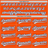 Custom Orange White-Navy Authentic Baseball Jersey