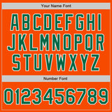 Custom Orange Kelly Green-White Authentic Baseball Jersey