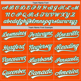 Custom Orange White-Kelly Green Authentic Baseball Jersey