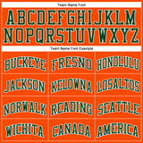 Custom Orange Green-White Authentic Throwback Basketball Jersey