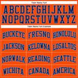 Custom Orange Light Blue-Navy Authentic Throwback Basketball Jersey