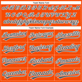 Custom Orange White Pinstripe Steel Gray Authentic Baseball Jersey