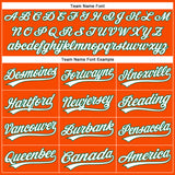 Custom Orange White Pinstripe Kelly Green Authentic Baseball Jersey
