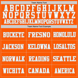 Custom Orange White-Gray Mesh Authentic Football Jersey
