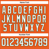 Custom Orange White-Green Hockey Lace Neck Jersey