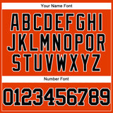Custom Orange Black-White Authentic Baseball Jersey