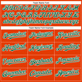 Custom Orange Kelly Green-White Authentic Baseball Jersey