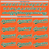 Custom Orange Kelly Green-White Authentic Throwback Baseball Jersey