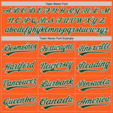 Custom Orange Green-White Authentic Throwback Baseball Jersey