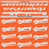 Custom Orange White-Gray Authentic Throwback Baseball Jersey