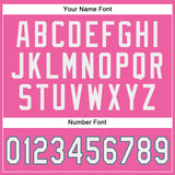 Custom Pink White-Light Blue Authentic Baseball Jersey