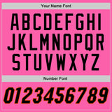 Custom Pink Black-Orange Authentic Baseball Jersey