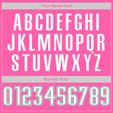 Custom Pink White-Kelly Green Authentic Baseball Jersey