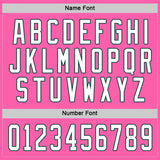 Custom Pink White-Green Hockey Jersey