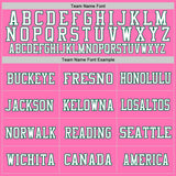 Custom Pink Kelly Green-White Mesh Authentic Football Jersey