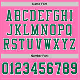 Custom Pink Kelly Green-White Mesh Authentic Football Jersey