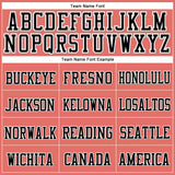 Custom Pink Black-White Stitched Cuffed Knit Hat