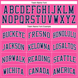 Custom Pink Navy-White Authentic Throwback Basketball Jersey