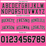 Custom Pink Black-White Authentic Throwback Basketball Shorts