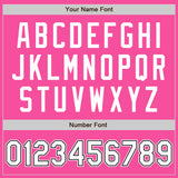 Custom Pink White-Black Authentic Baseball Jersey