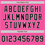 Custom Pink Black-White Authentic Baseball Jersey
