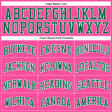 Custom Pink White Pinstripe Kelly Green-White Authentic Basketball Jersey