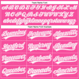Custom Pink White Pinstripe White Authentic Baseball Jersey