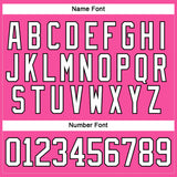 Custom Pink White-Black Hockey Lace Neck Jersey