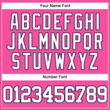 Custom Pink White-Navy Authentic Baseball Jersey