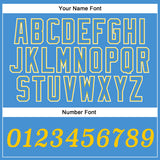 Custom Powder Blue Gold-White Authentic Baseball Jersey