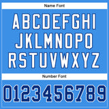 Custom Powder Blue Royal-White Mesh Authentic Football Jersey