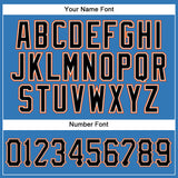 Custom Powder Blue Black-Orange Authentic Sleeveless Baseball Jersey