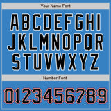 Custom Powder Blue Black-Red Authentic Baseball Jersey