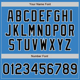 Custom Powder Blue Black-White Authentic Baseball Jersey