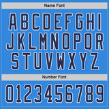 Custom Powder Blue Navy-White Hockey Jersey